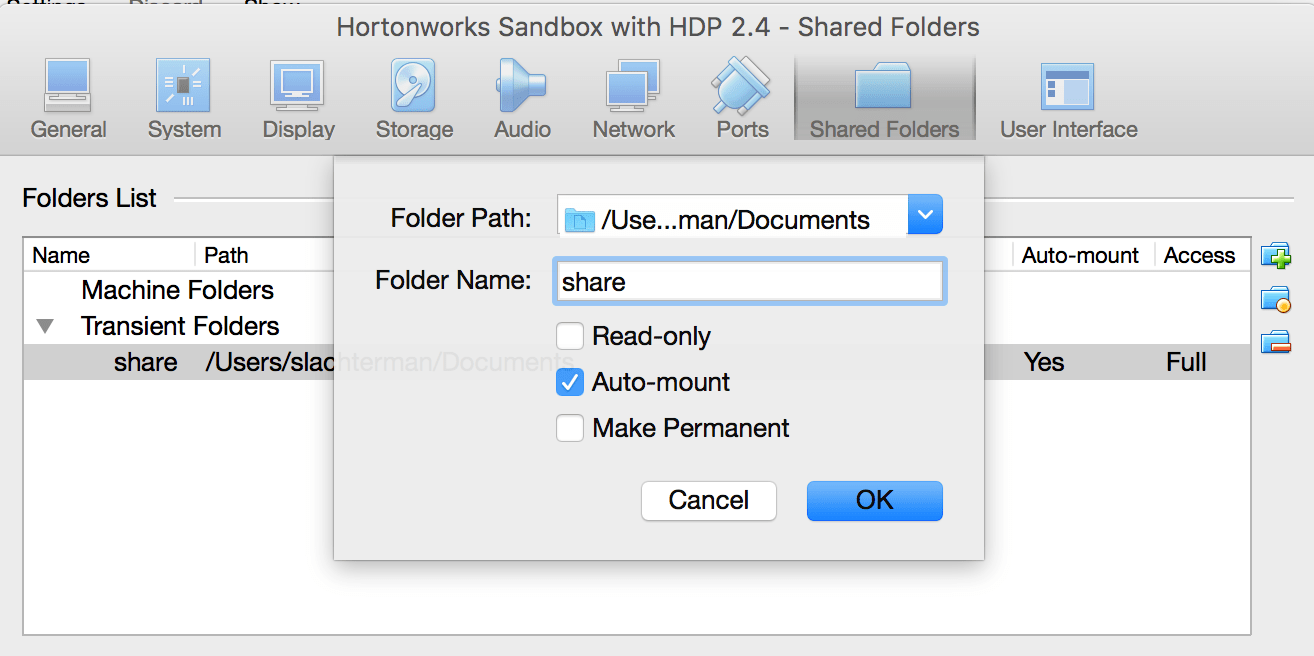 Mount VirtualBox Shared Folder Cloudera Community 246752