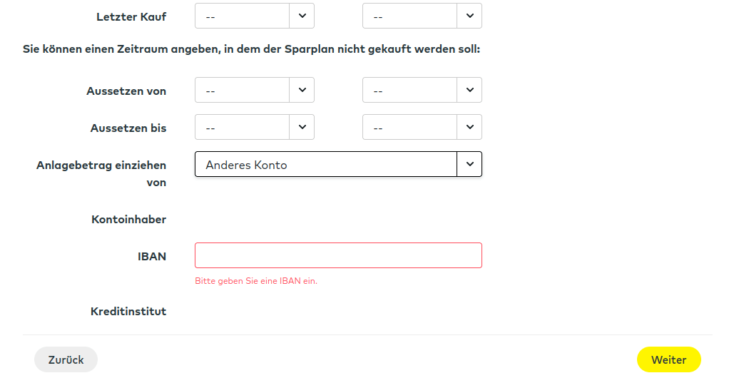 Sparplan ändern comdirect
