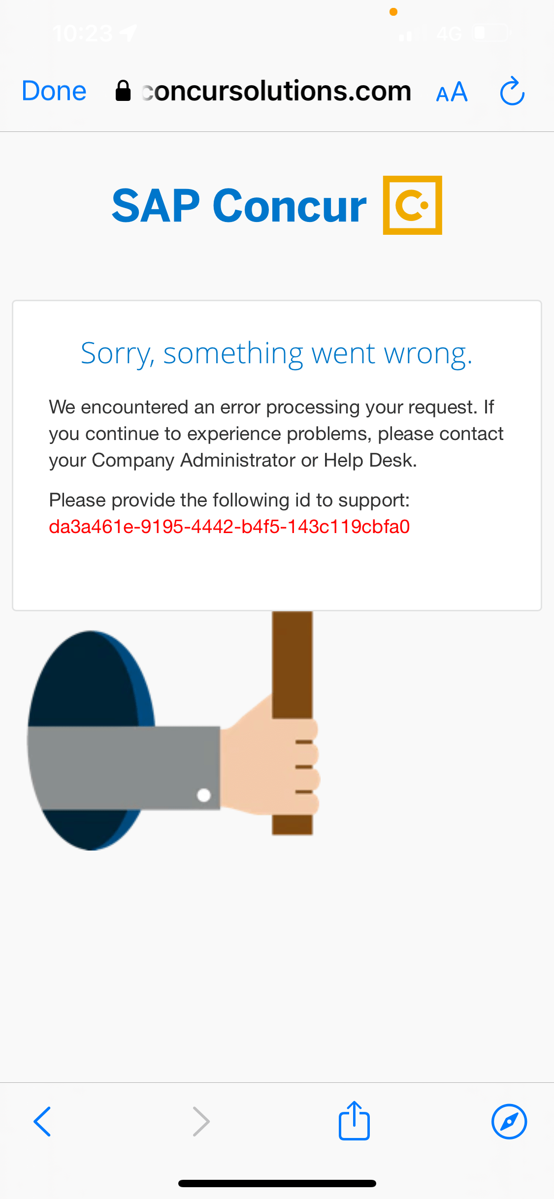 Error logging in using my account SAP Concur Community