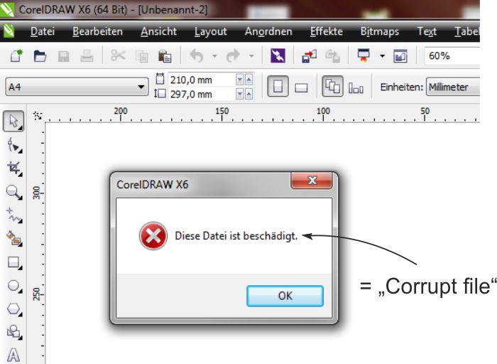 PDF import currupt file CorelDRAW Graphics Suite X6 CorelDRAW