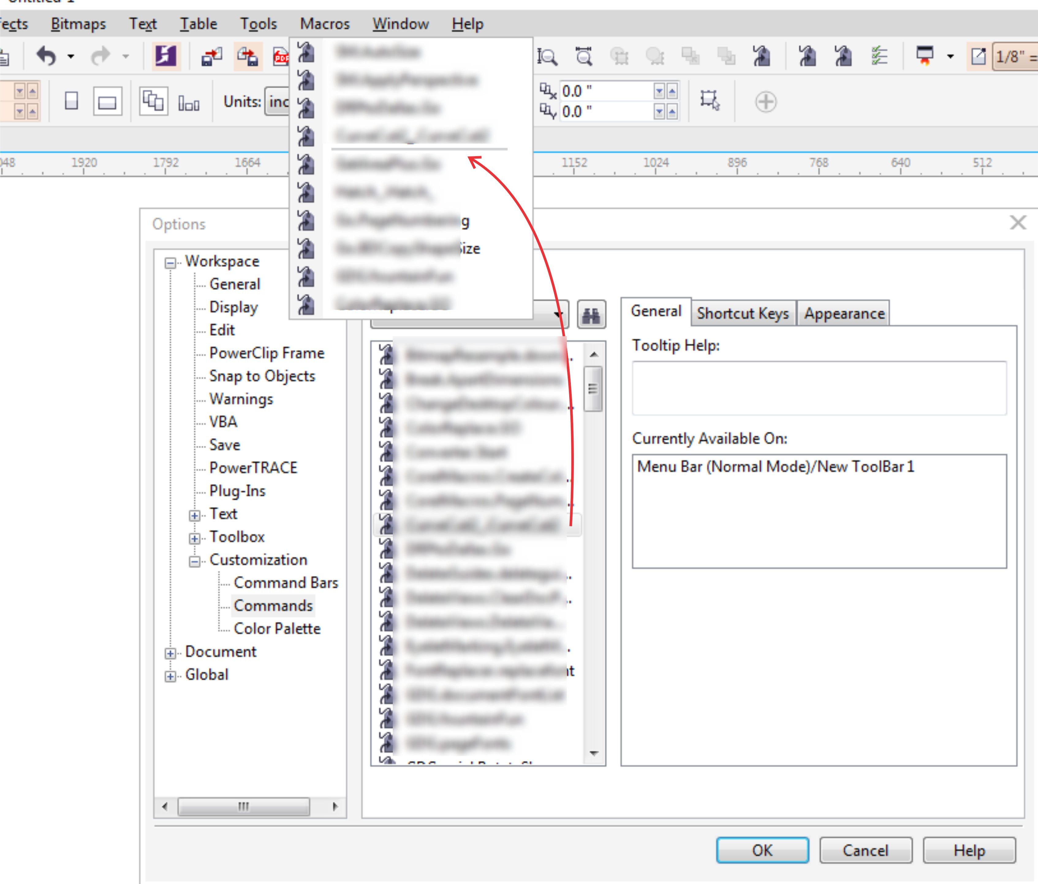 Insert macro into menu bar does not update CorelDRAW Graphics Suite X7 CorelDRAW Graphics