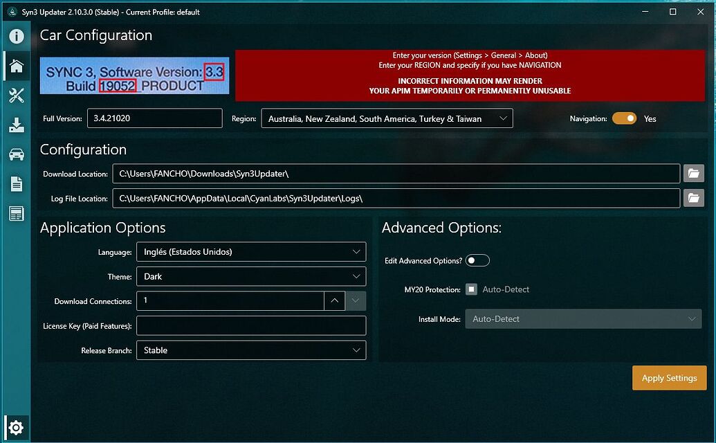 Black screen after update Ford Ranger Limited Sync 3 CyanLabs