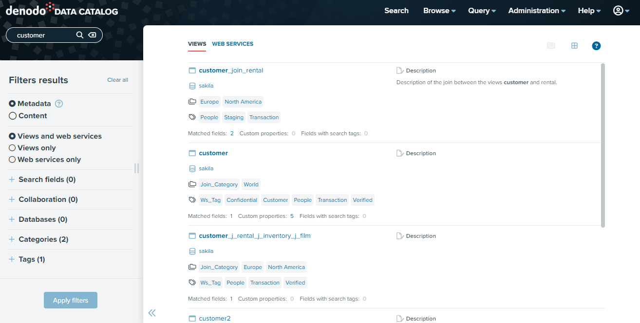 Metadata Search — Data Catalog Guide