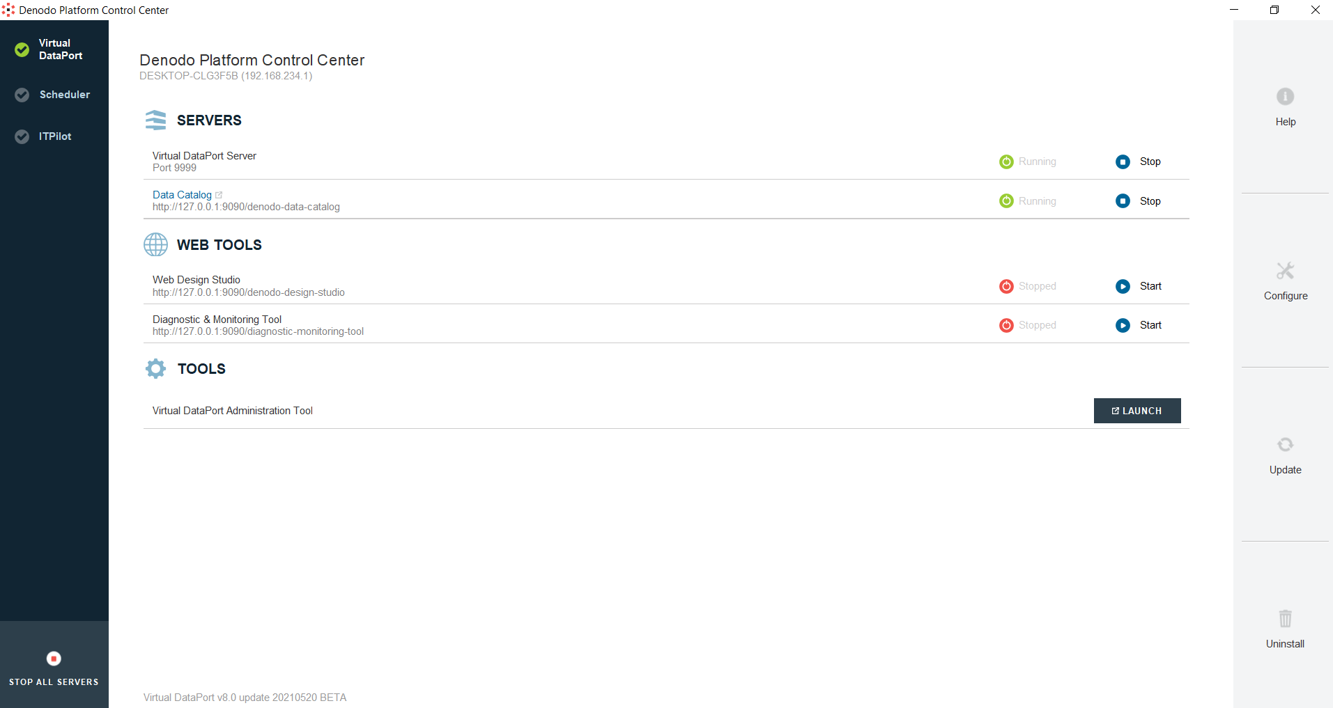Use Denodo Data Catalog for exploring the Denodo server metadata