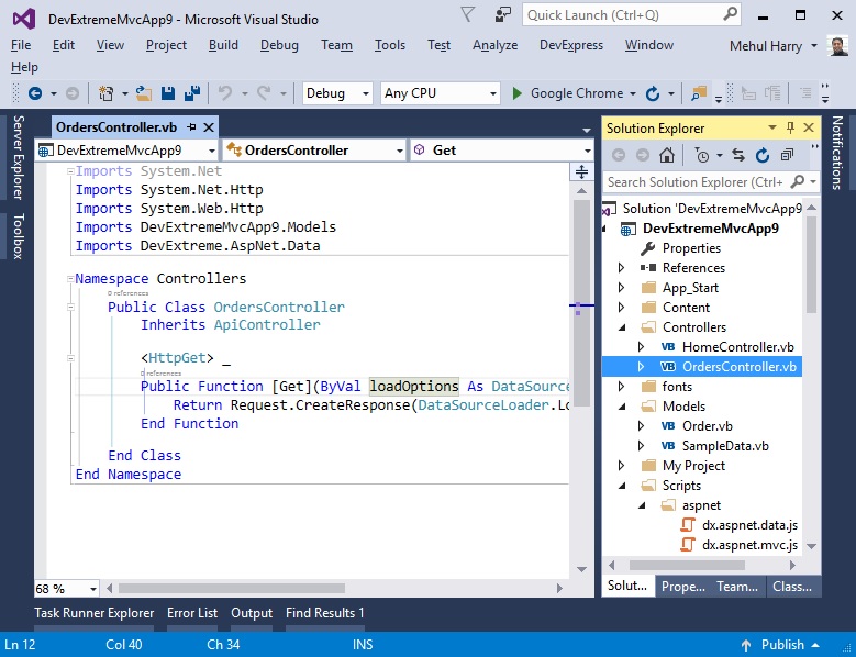 now supported in DevExtreme MVC Wrappers