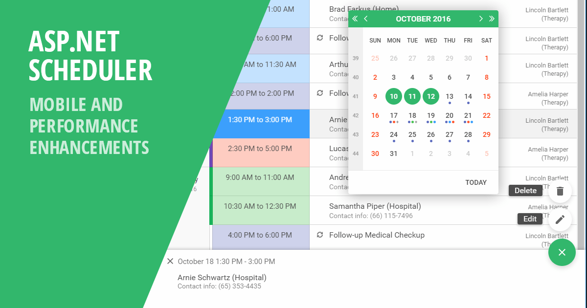 and MVC Scheduler Mobile and Performance Enhancements (v18.2)