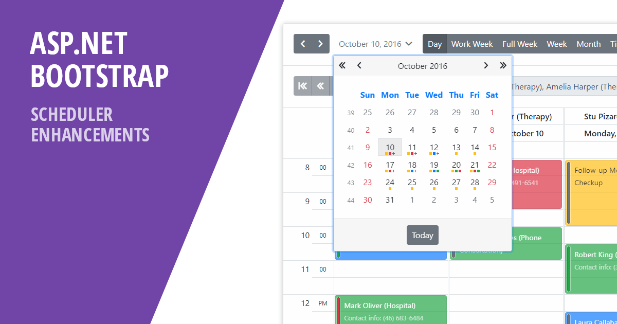 Bootstrap Scheduler UI Enhancements for Mobile Devices