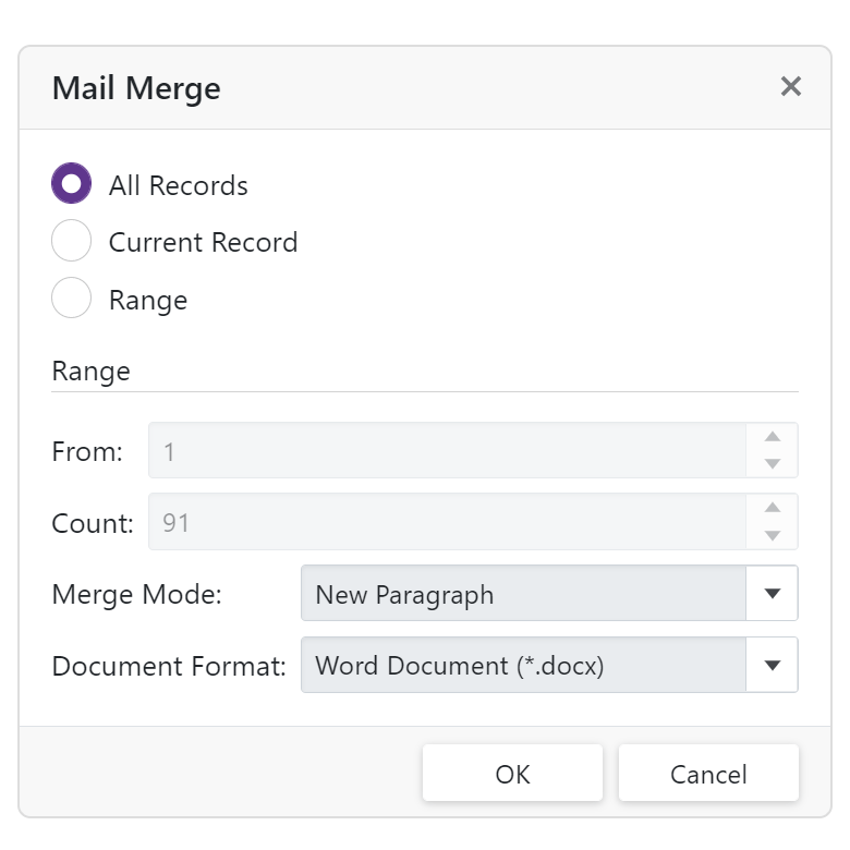 Blazor Rich Text Editor — Mail Merge (v22.1)
