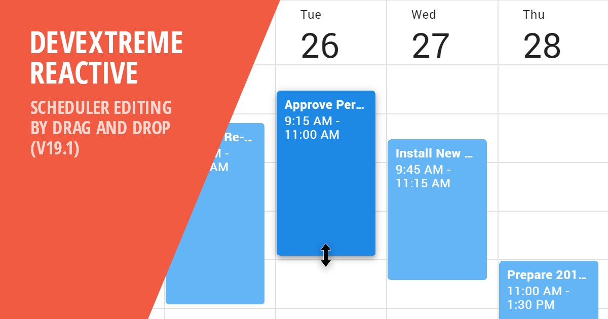 DevExtreme React Scheduler Drag & Drop Editing (v19.1)