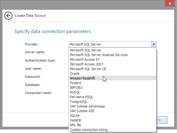 Native Support for Amazon Redshift Databases Coming to DevExpress Dashboards