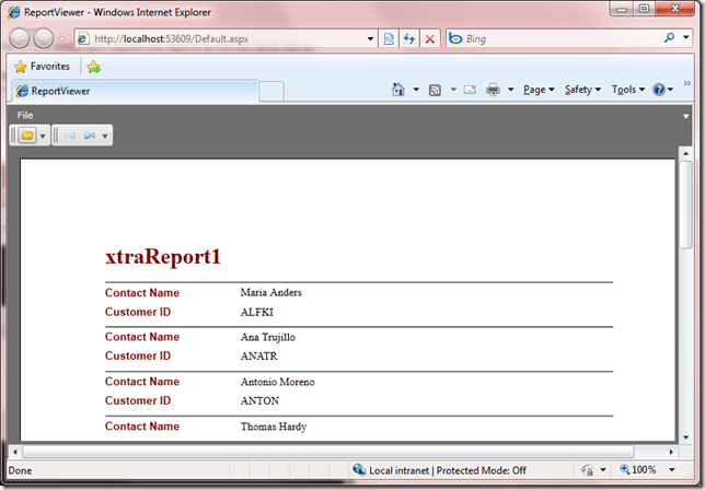 Silverlight Report Viewer and the XtraReports End User Report Designer