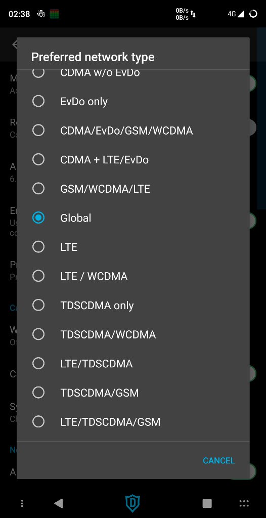 4G not available as Preferred Network Type and LTE+ is pretty slow
