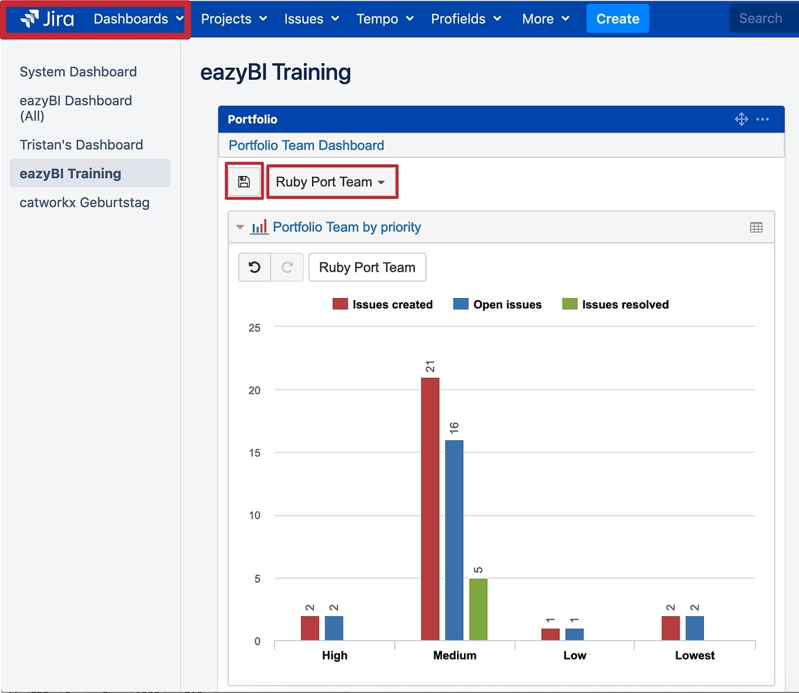 Save Page/Filter Values in JIRA Dashboard Questions & Answers