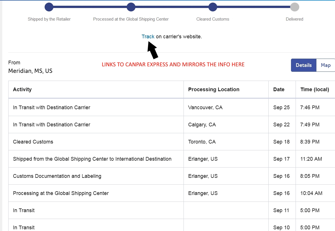 Item not Received International Global shipping The eBay Canada