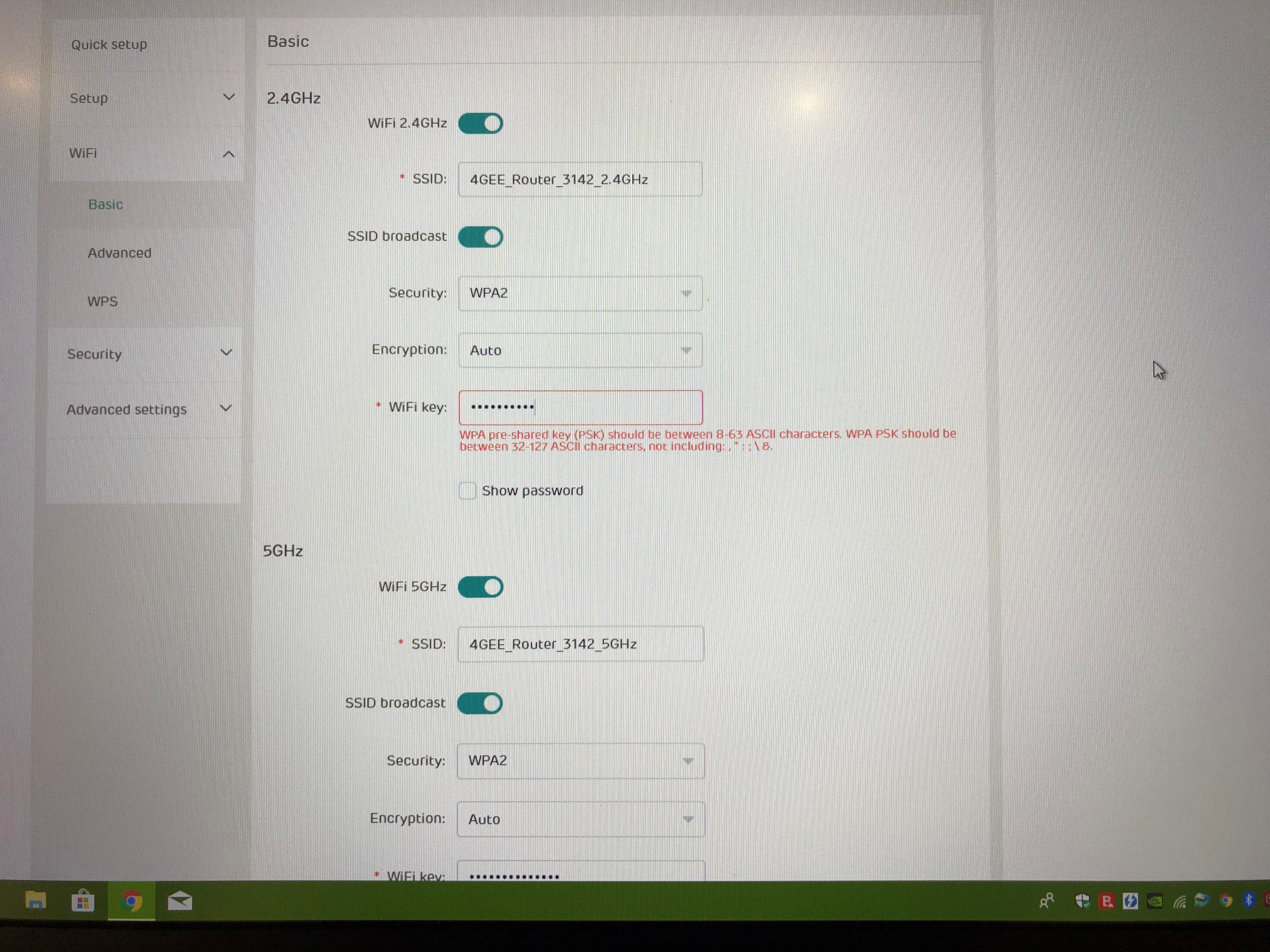 Why cant I change my WPA2 WiFi Key The EE Community