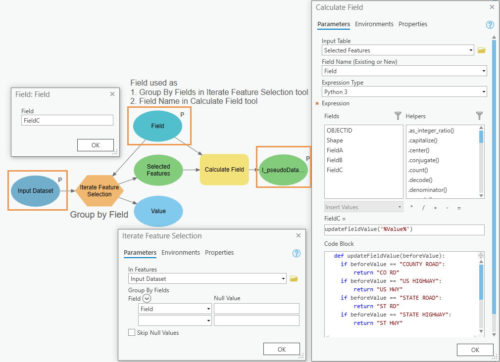 Re ArcGIS Pro 2.6 Model Builder Calculate Field Esri Community