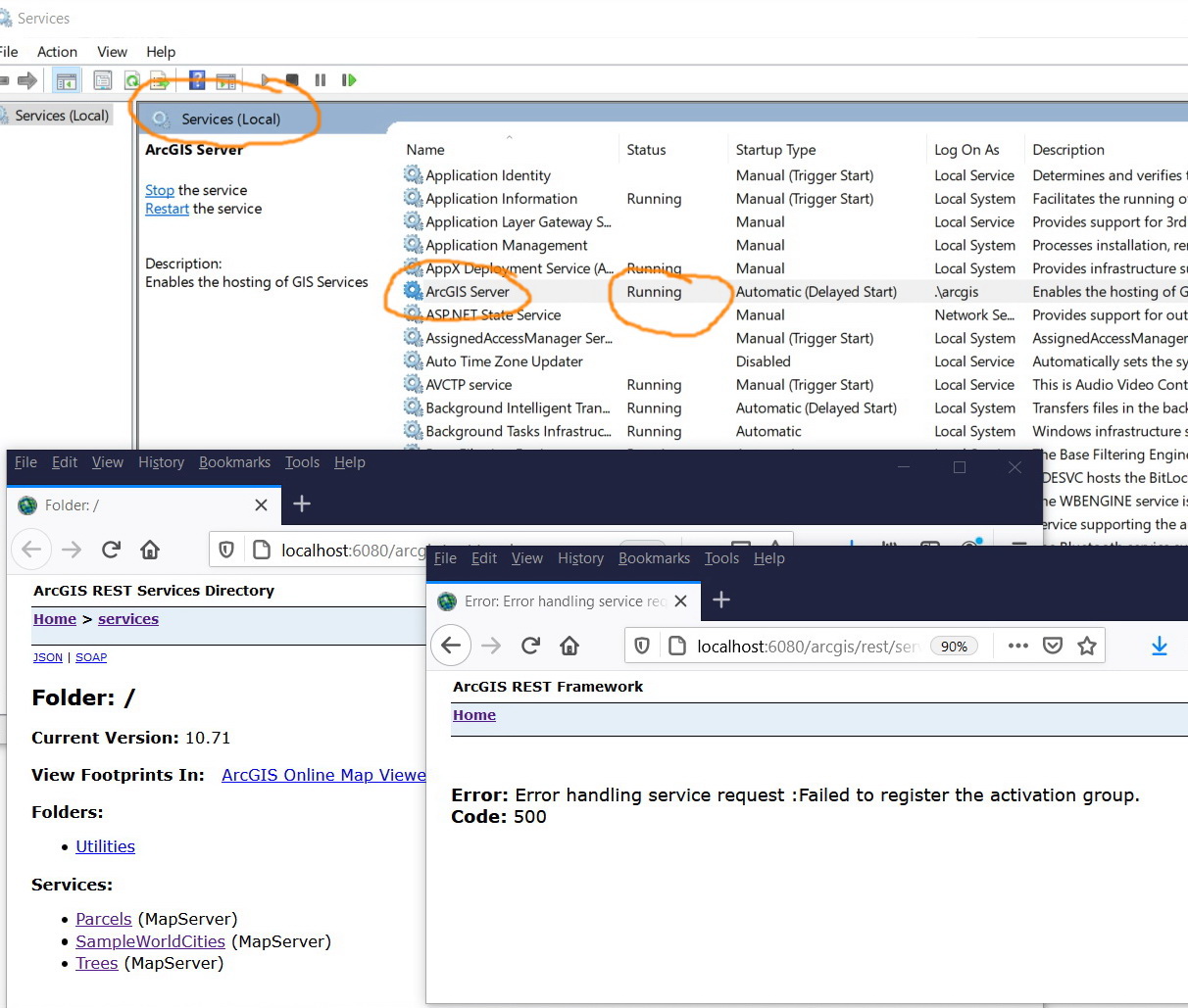 ArcGIS Server 10.7.1 Starting a service ends up w... Esri Community