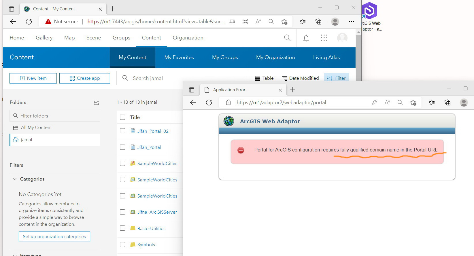 Solved ArcGIS Enterprise 11.0 Configuring web adaptor fo... Esri