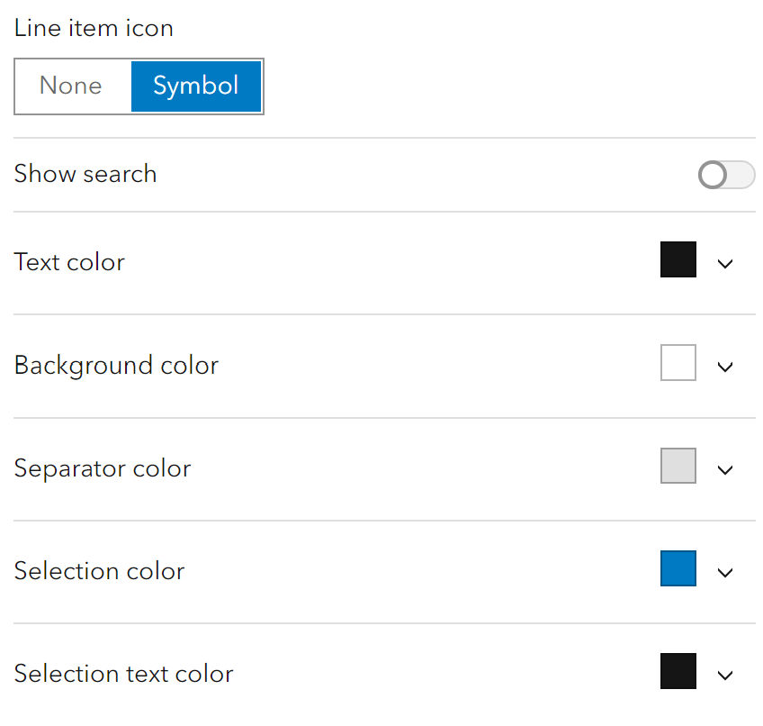ArcGIS Dashboard List Widget Separator Esri Community