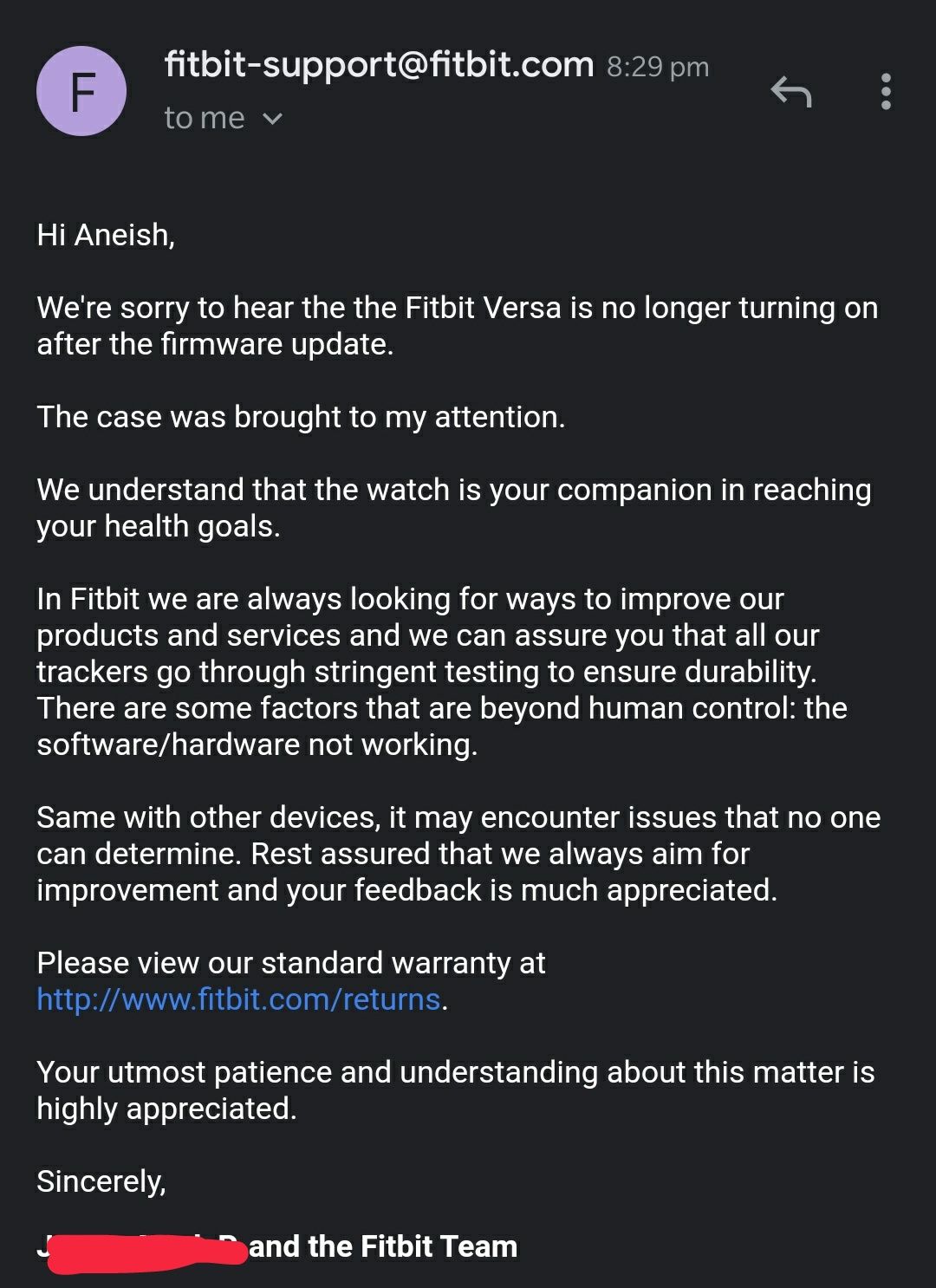 Fitbit Versa suddenly crashed Fitbit Community(01)