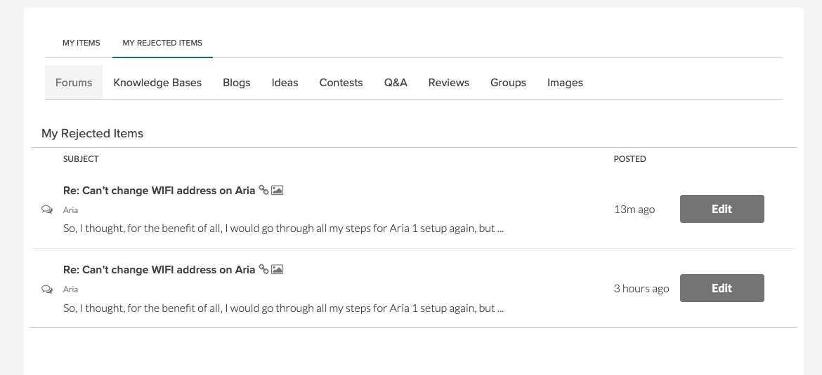 Can’t change WIFI address on Aria Fitbit Community