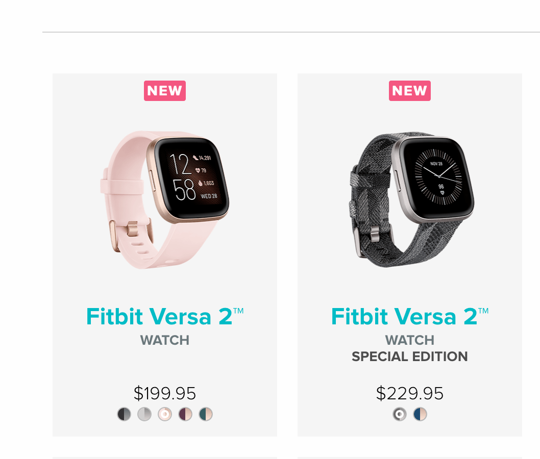 how to tell the difference between fitbit versa and versa 2