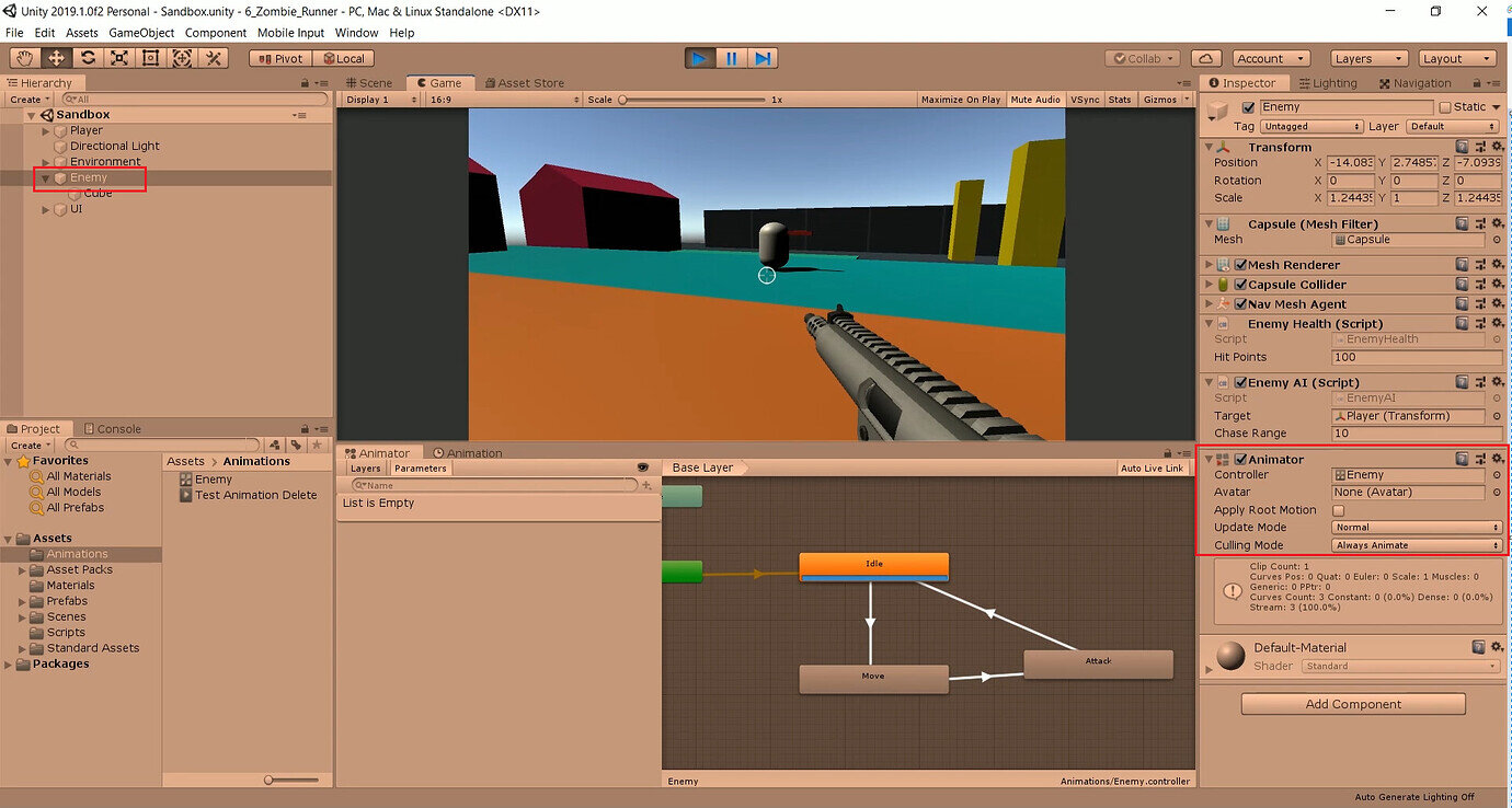 has no receiver! Are you missing a component?" Ask GameDev.tv