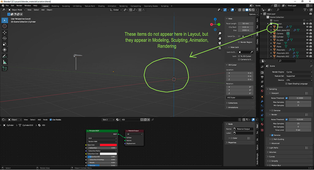 Objects disappeared from Layout view in Blender Ask GameDev.tv