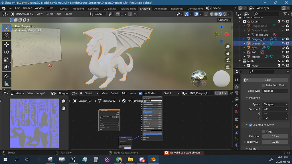 No Valid Objects selected when trying to bake Ask GameDev.tv