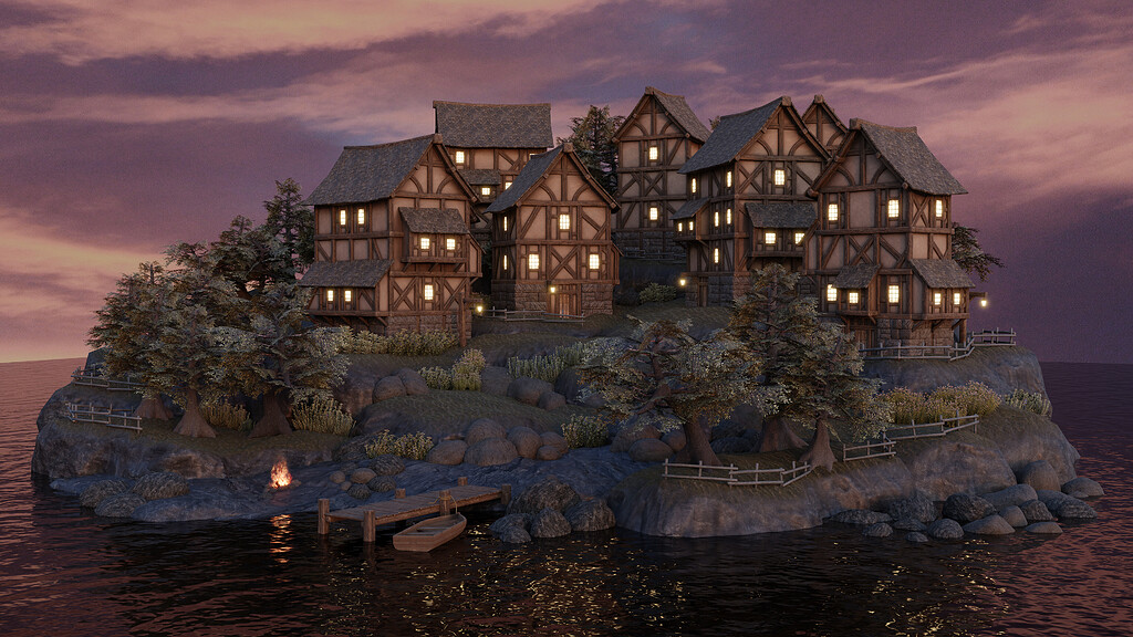 Final result of "Blender Environment Artist Create 3D Game Worlds