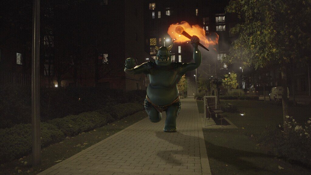 Blender Visual Effects Real World Meets CG Final Shot of Ogre