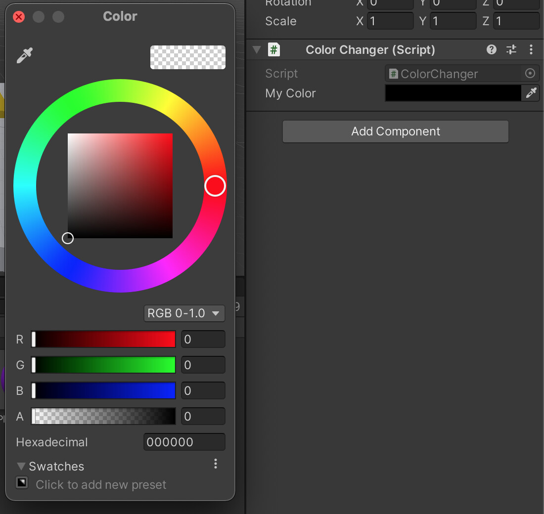 Making the Color Change GameObject Dependant Talk GameDev.tv