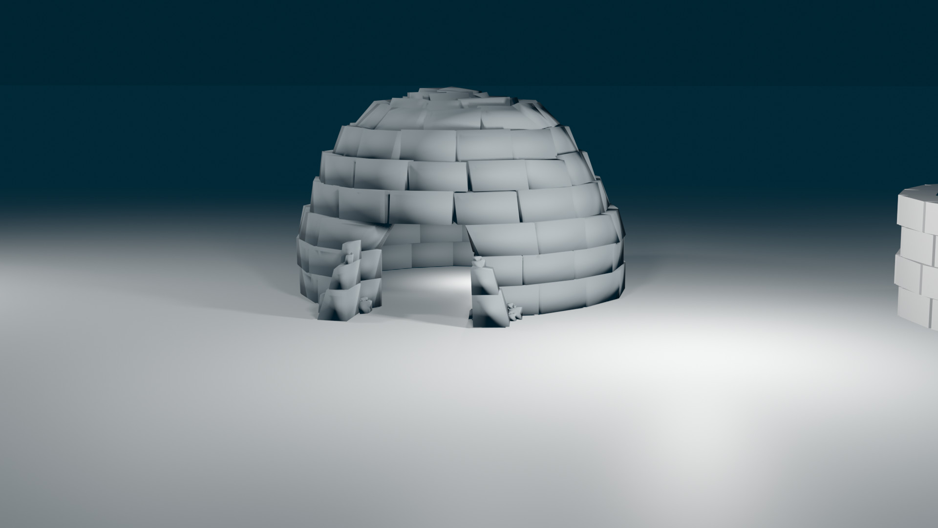 My first render Snowmen Show GameDev.tv