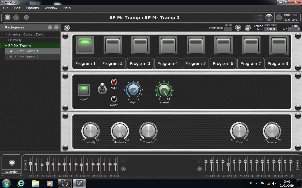 Presets radiobutton for changing from current to another Rackspace