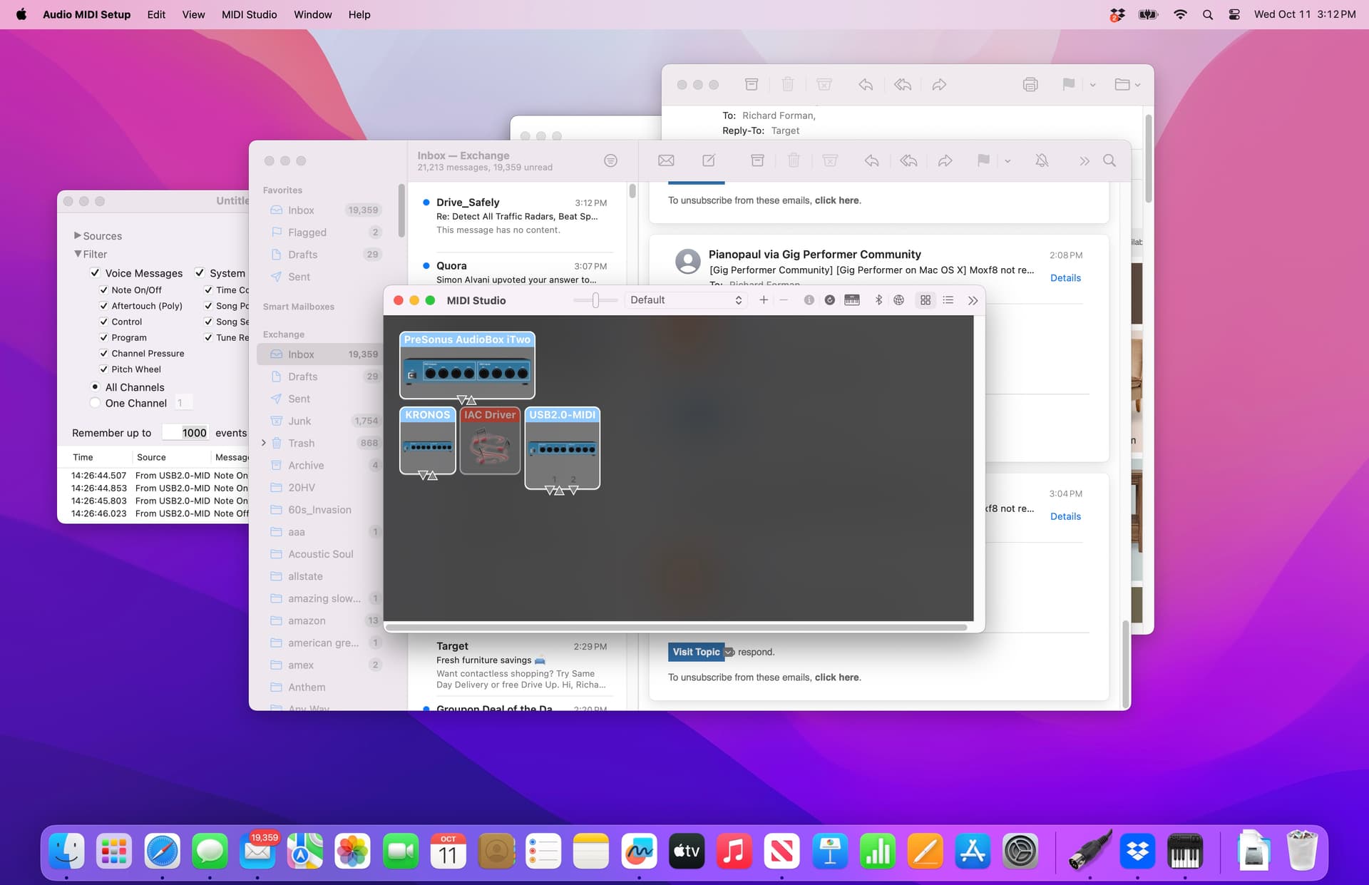 Moxf8 not recognized as midi input is Page 2 Gig Performer on Mac