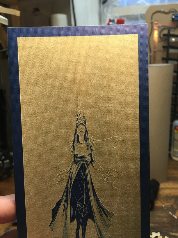 Engraved cardstock fun times Made on a Owners Forum