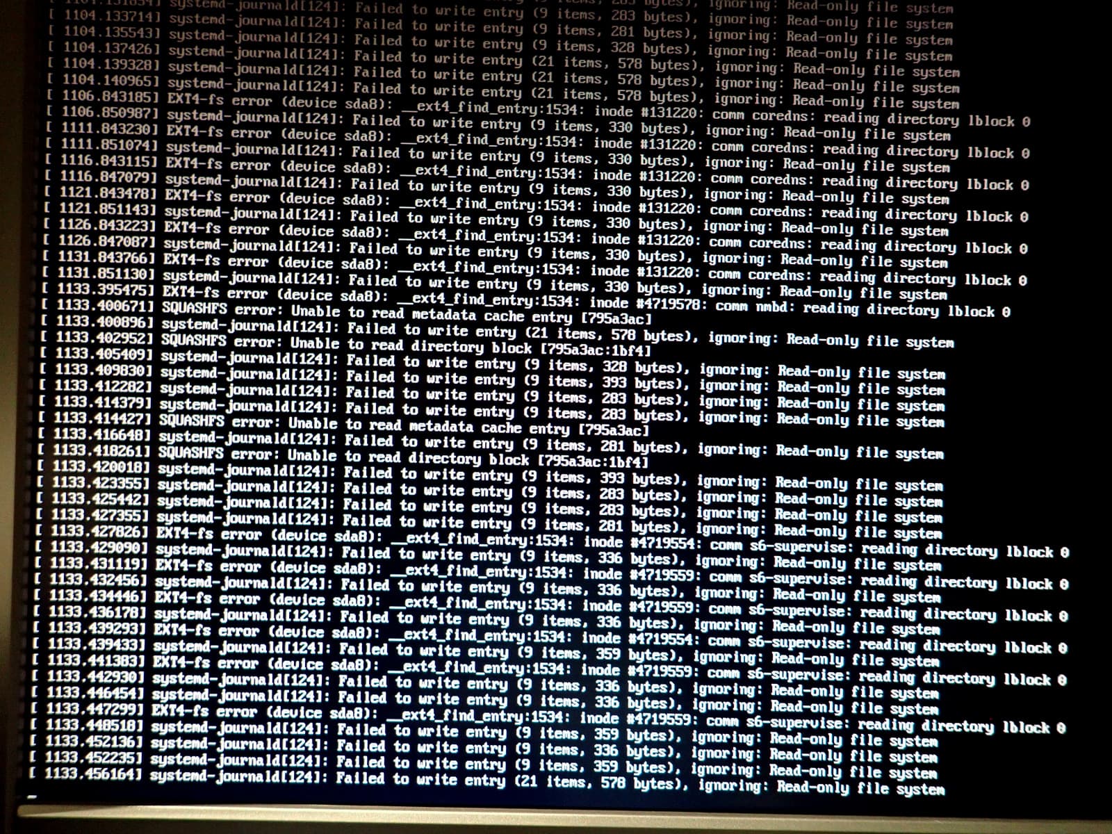 SQUASHFS error / EXT4fs error Home Assistant OS Home Assistant