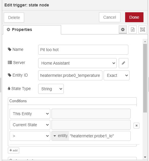 Node Red Trigger State Condition Setting NodeRED Home Assistant