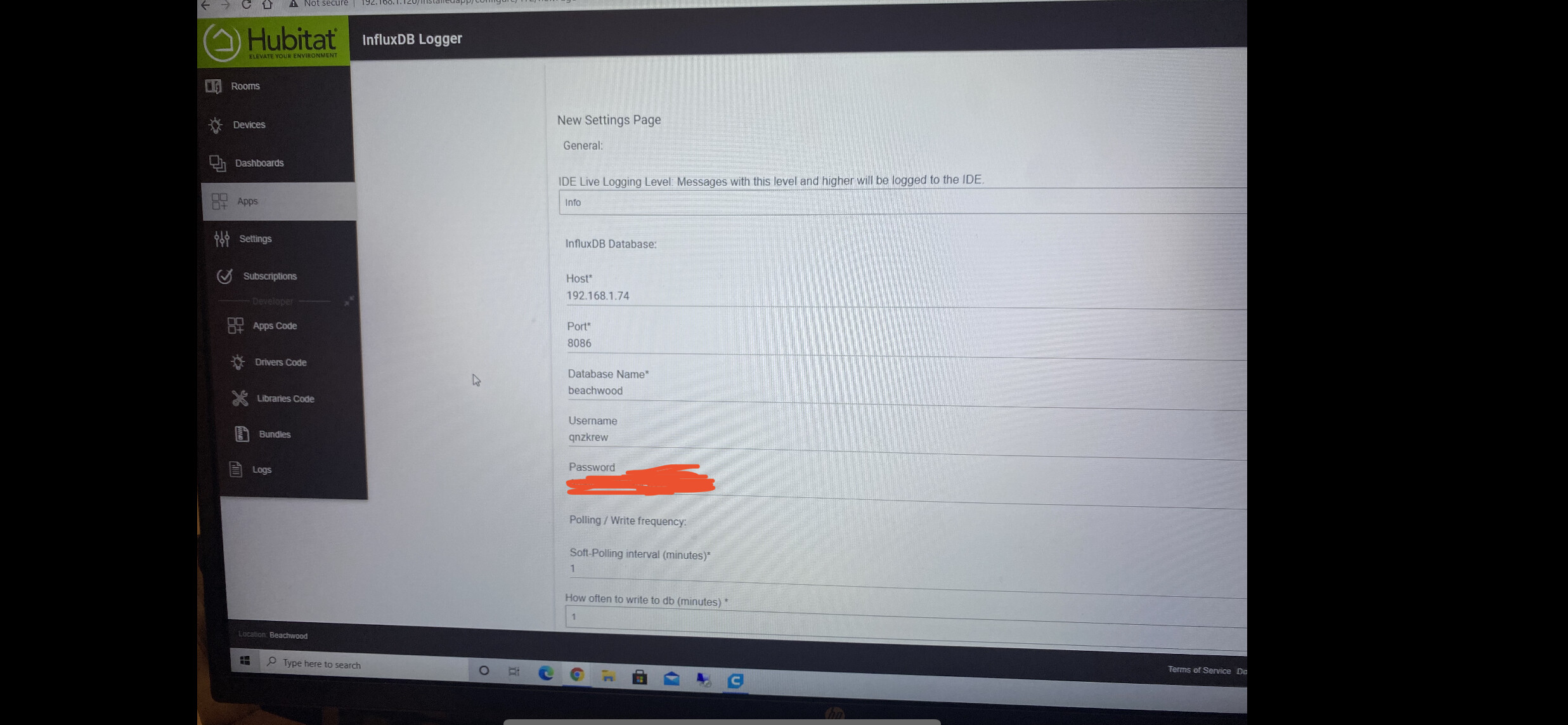 Influxdb error 401 connecting to influx on unraid docker Integrations