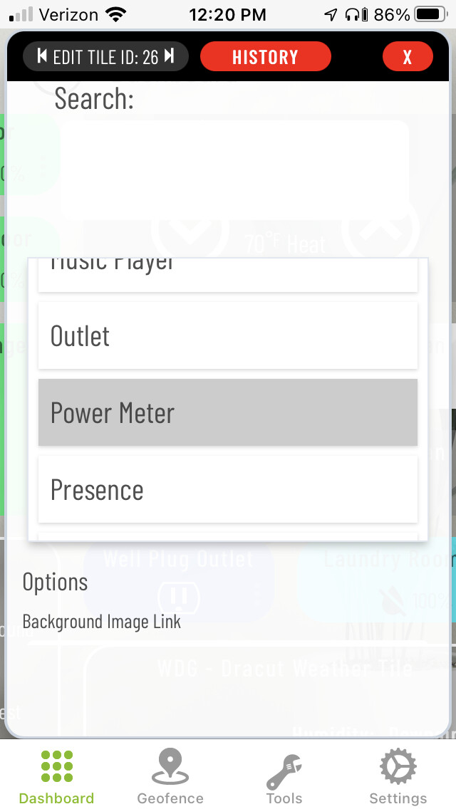 Iris V1 outlet as a power meter tile color 🛎️ Get Help Hubitat