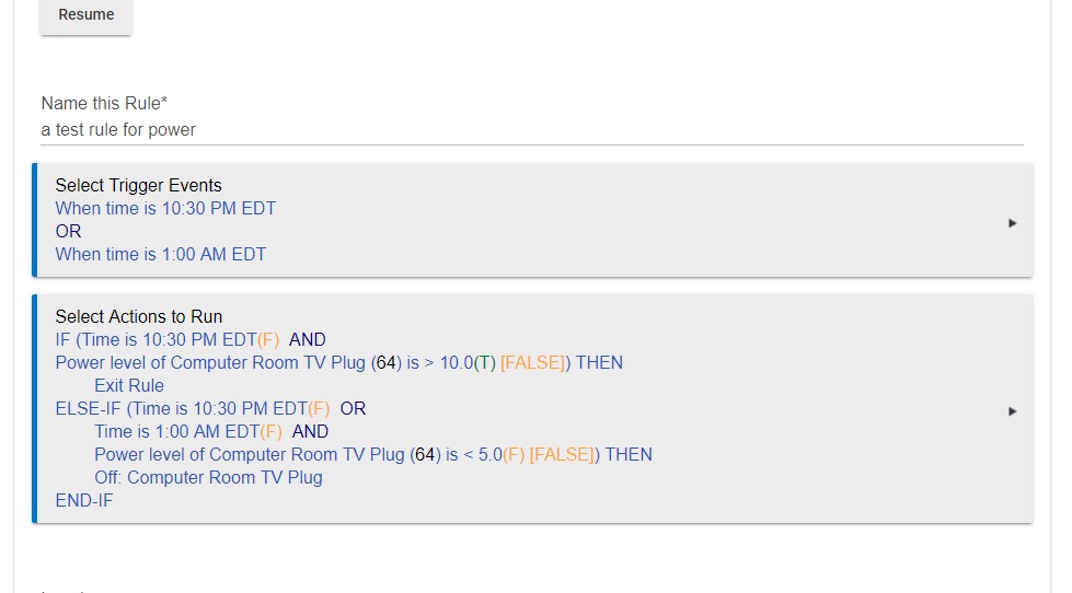 Power Meter/Energy Monitor Condition All things Rule Machine Hubitat
