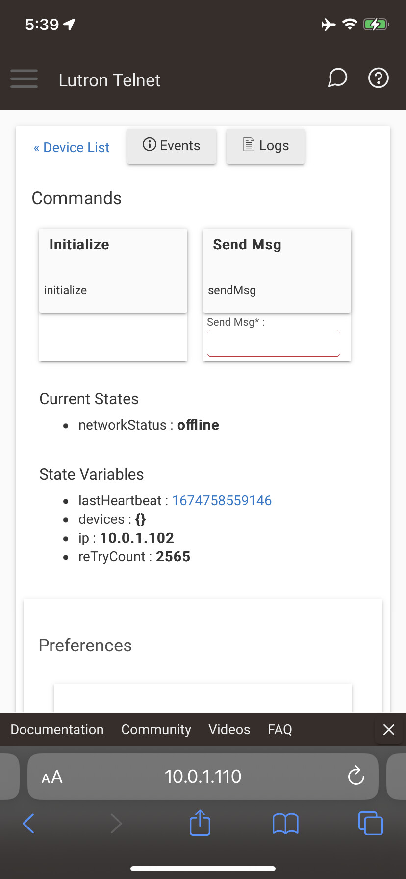 Lutron hub showing offline - Integrations - Hubitat