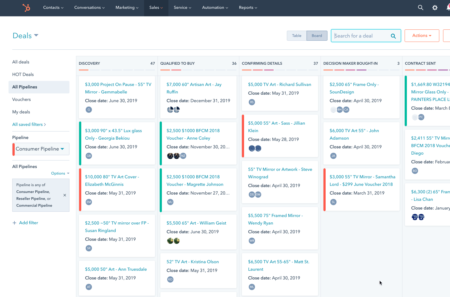 HubSpot Community Show deal owner in Sales Pipeline Board HubSpot
