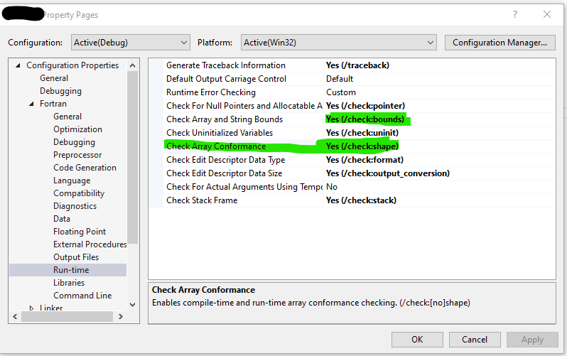 Problems with Allocatable arrays (real8). Accessing ranges not