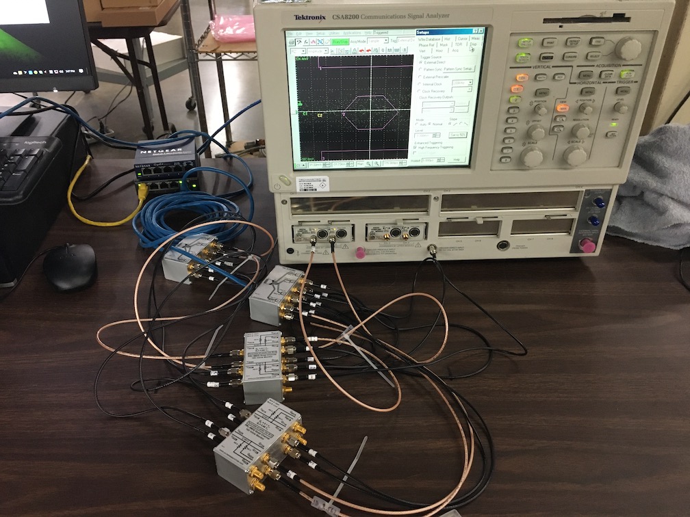 How can I view a 1000BaseT eye diagram on a sampling oscilloscope