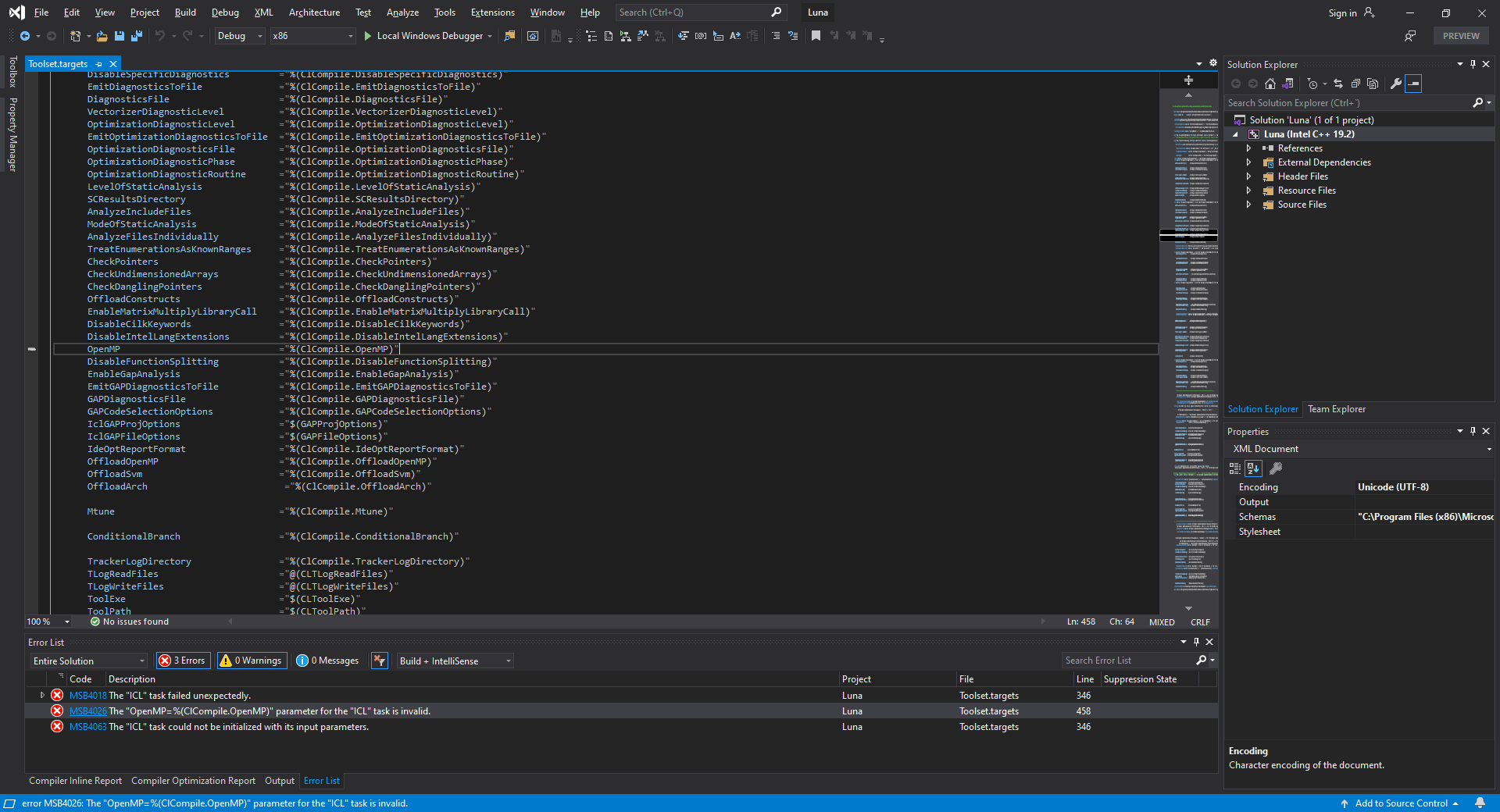 [Parallel Studio XE 2020 U2, VS2019 16.8 preview 5] OffloadOpenMPTarget