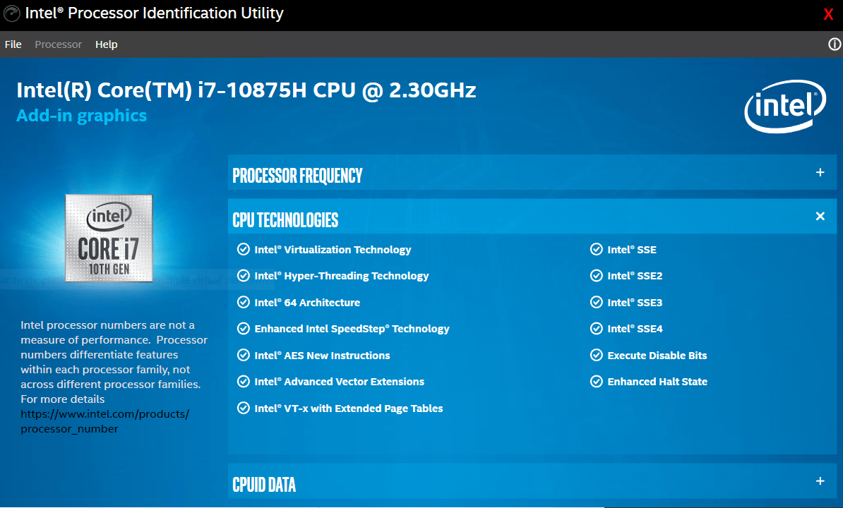 Solved Intel Core i7 10875h cpu works below 1GHz all the
