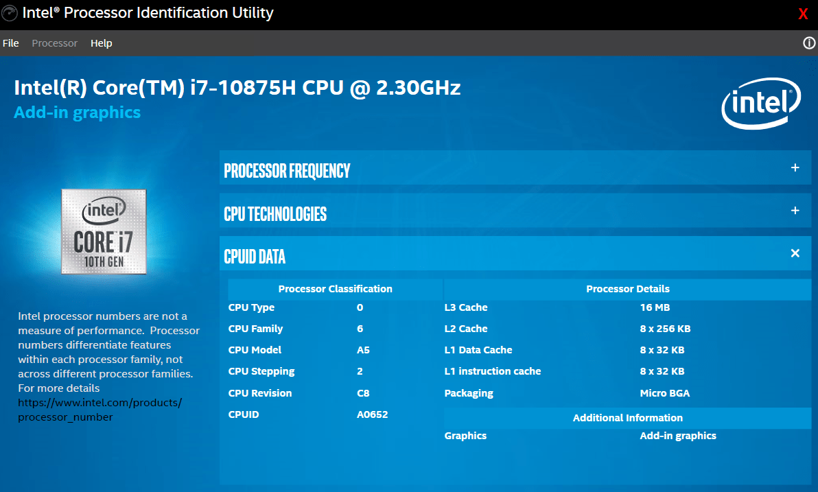 Solved Intel Core i7 10875h cpu works below 1GHz all the