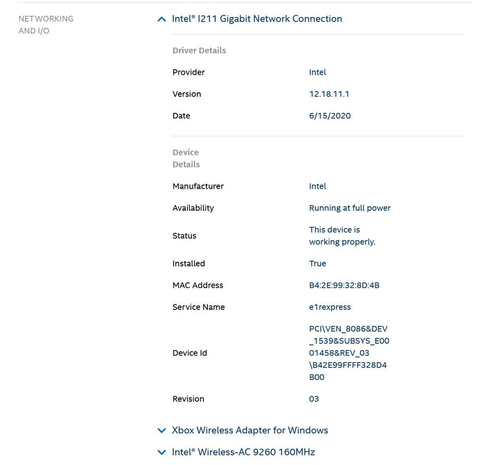 Intel(R) I211 Gigabit Network Connection Netzwerkverbindung wurde