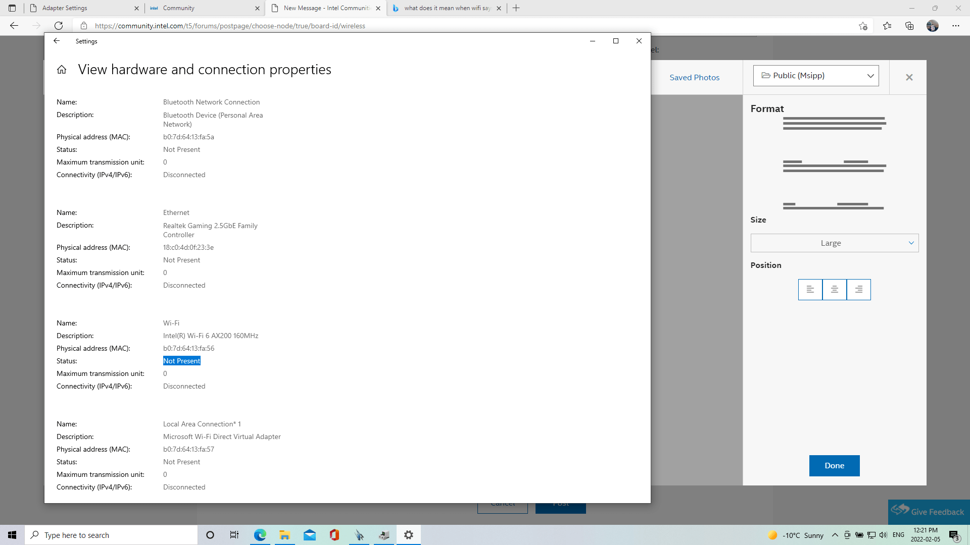 What does this mean? Intel Community